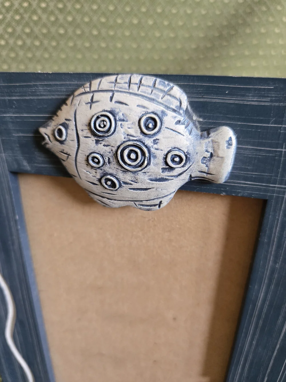 Double Hinged Blue Nautical Sea Shell & Fish Wooden Photo Frame - 4x6 Pics